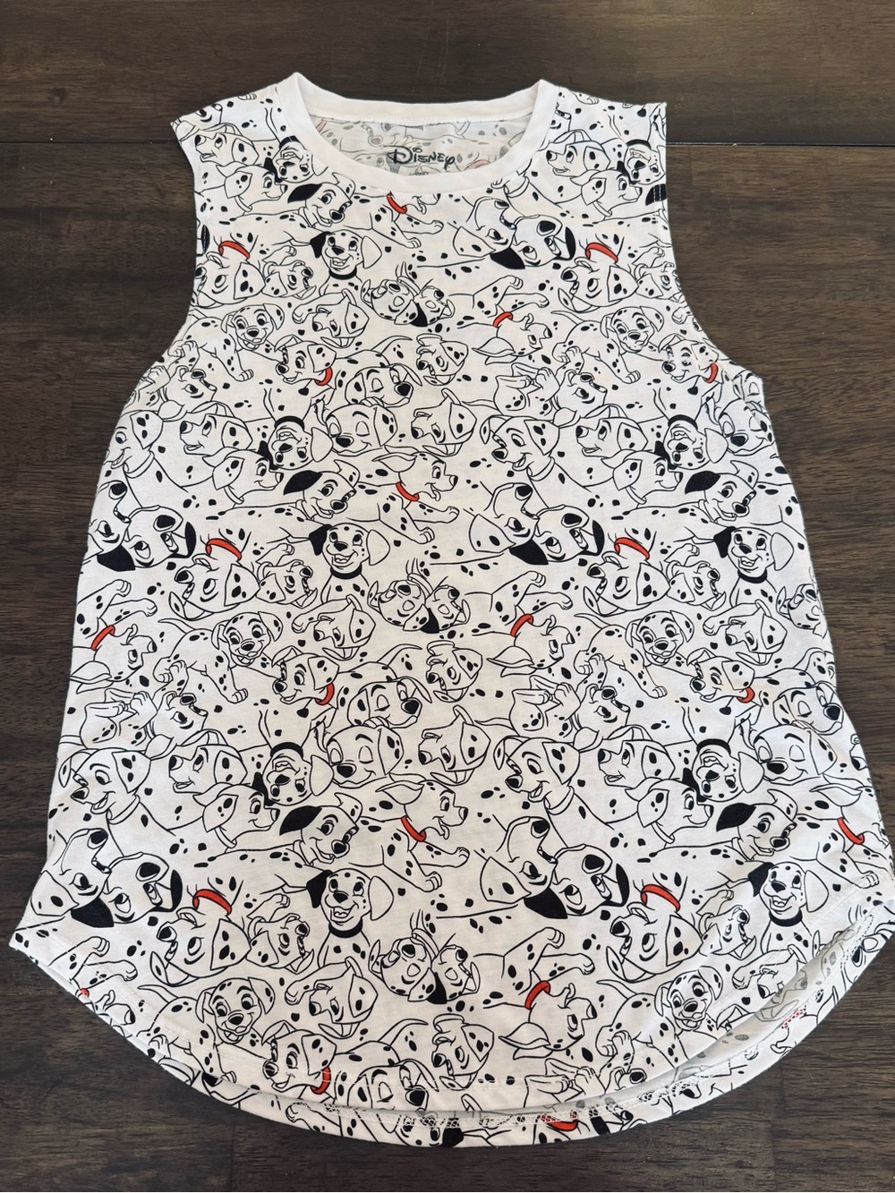 Disney 101 Dalmatians Puppy Dog Print Sleeveless Tank Top S